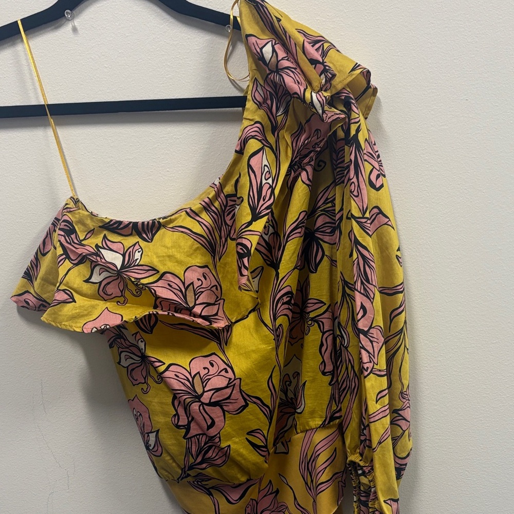 Zara Yellow and Pink Floral Bodysuit